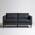 Grafitowa sofa dwuosobowa z tapicerką poliestrową 160 x 85 x 82 cm